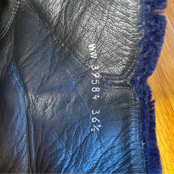 Stuart Weitzman Blue Velvet Ankle Boots 6 - Picture 10 of 14